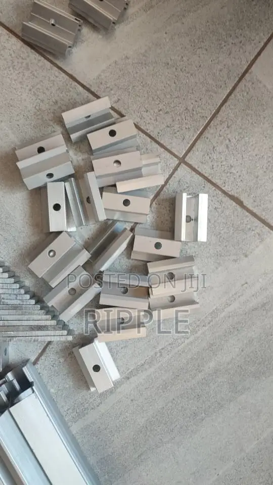 Solar Panel Mid Clamps Aluminium Rail Mounting Clips