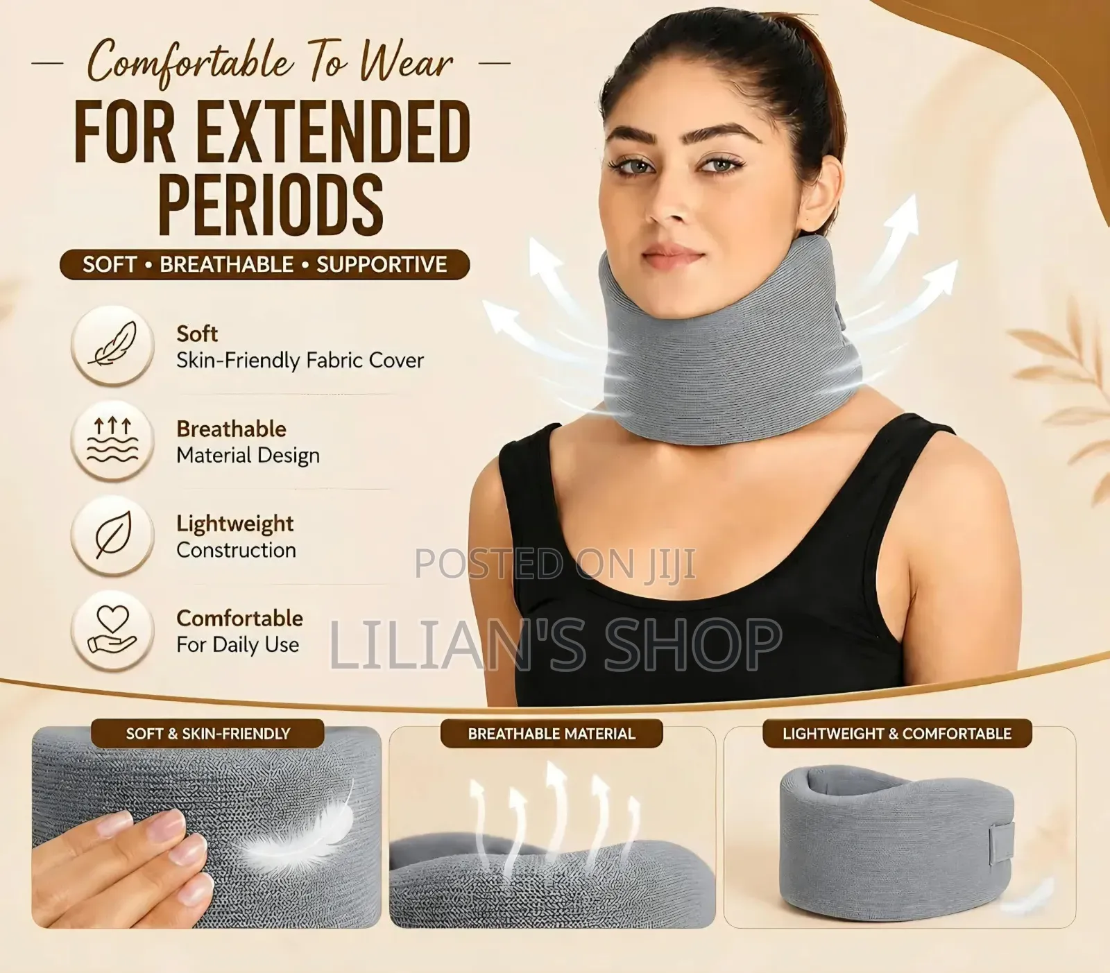 Soft Cervical Collar Adjustable Neck Support Brace