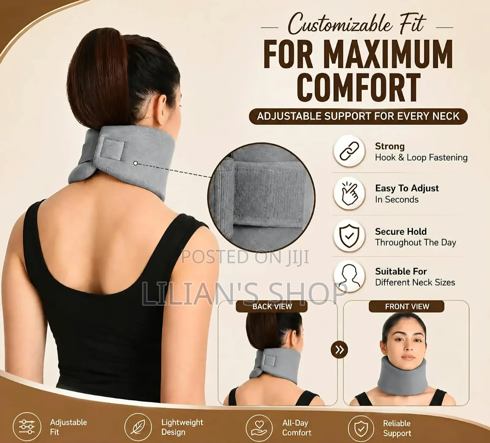 Soft Cervical Collar Adjustable Neck Support Brace