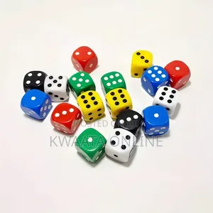 Six Sided Dice Set Coloured Dice Game (D6)- Pack of 12