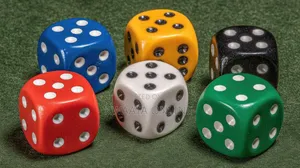 Six Sided Dice Set Coloured Dice Game (D6)- Pack of 12