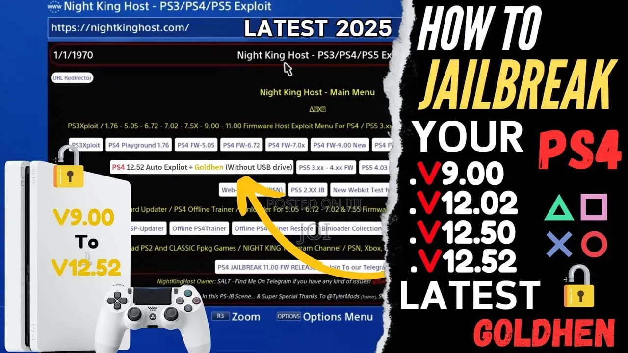 Ps4 Jailbreak Webkit Installation for Version 12.50 and Below.