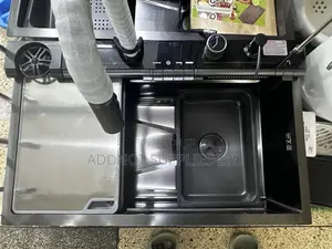 A Multifunctional Nano-Black Smart Kitchen Sink With a Digital Display