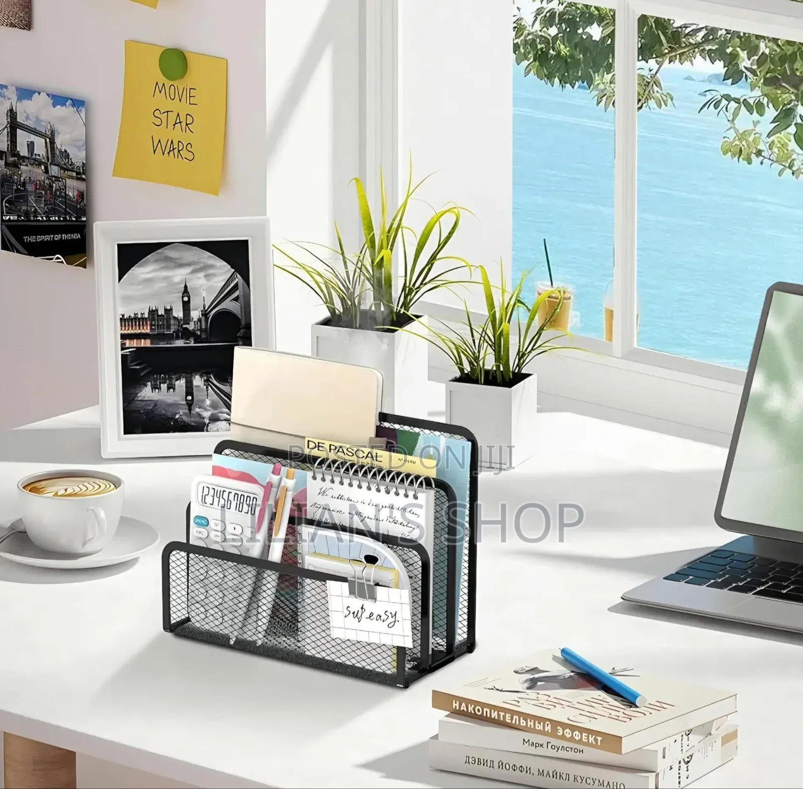 Vertical Metal Mesh Desk Organiser