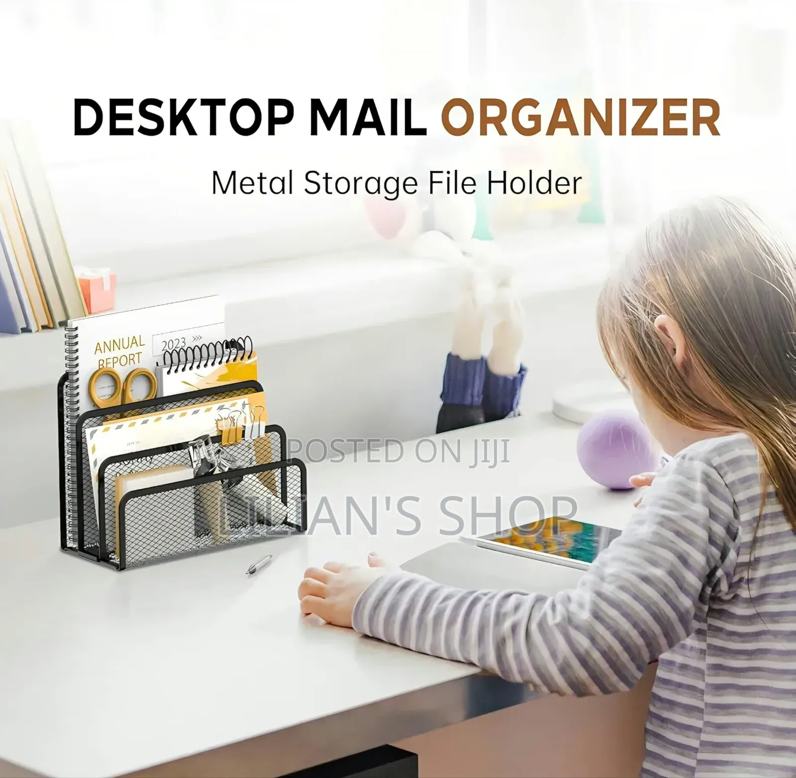 Vertical Metal Mesh Desk Organiser