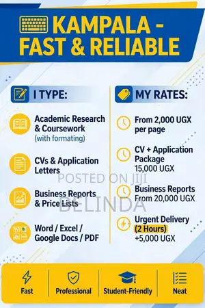 Professional Typing Services Kampala CV’s,Coursework,Reports