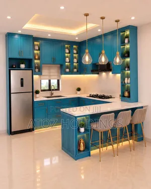 Kitchen Cabinets/Smart Peninsula Modern U Shape Kitchen Cabinets