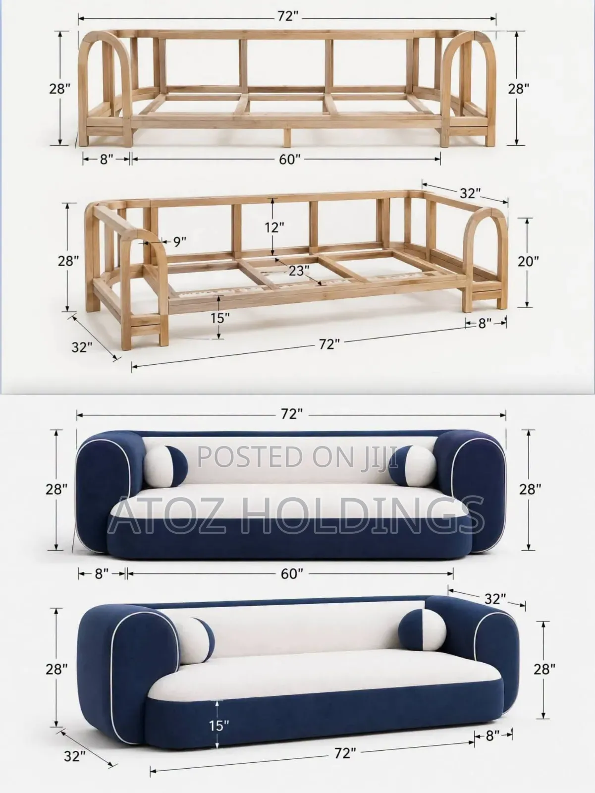 Sofas/3 Seaters Modern Sofa Couches in Any Colour/Material 800,000/-