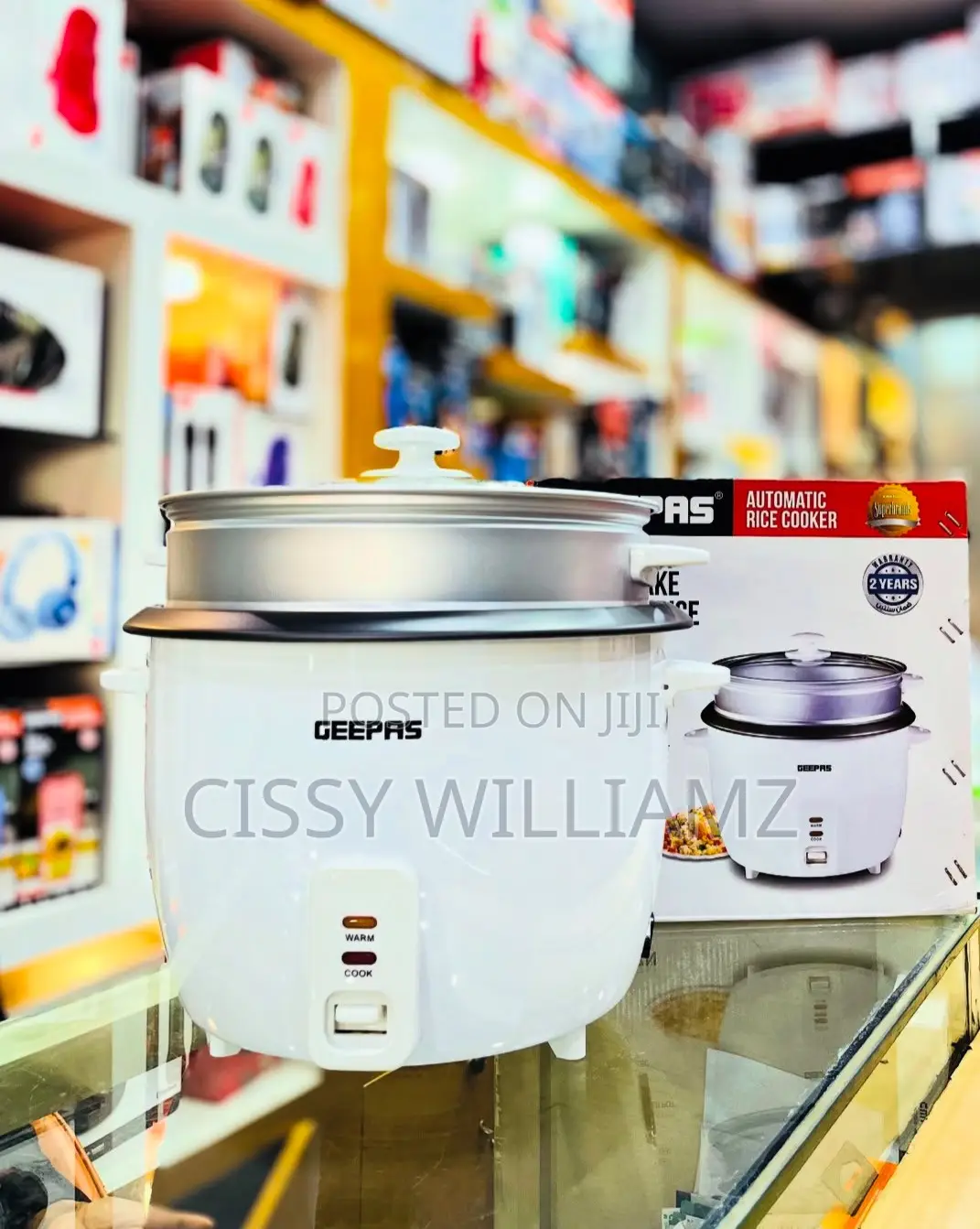 Geepas 2.8L Automatic Rice Cooker With Steamer