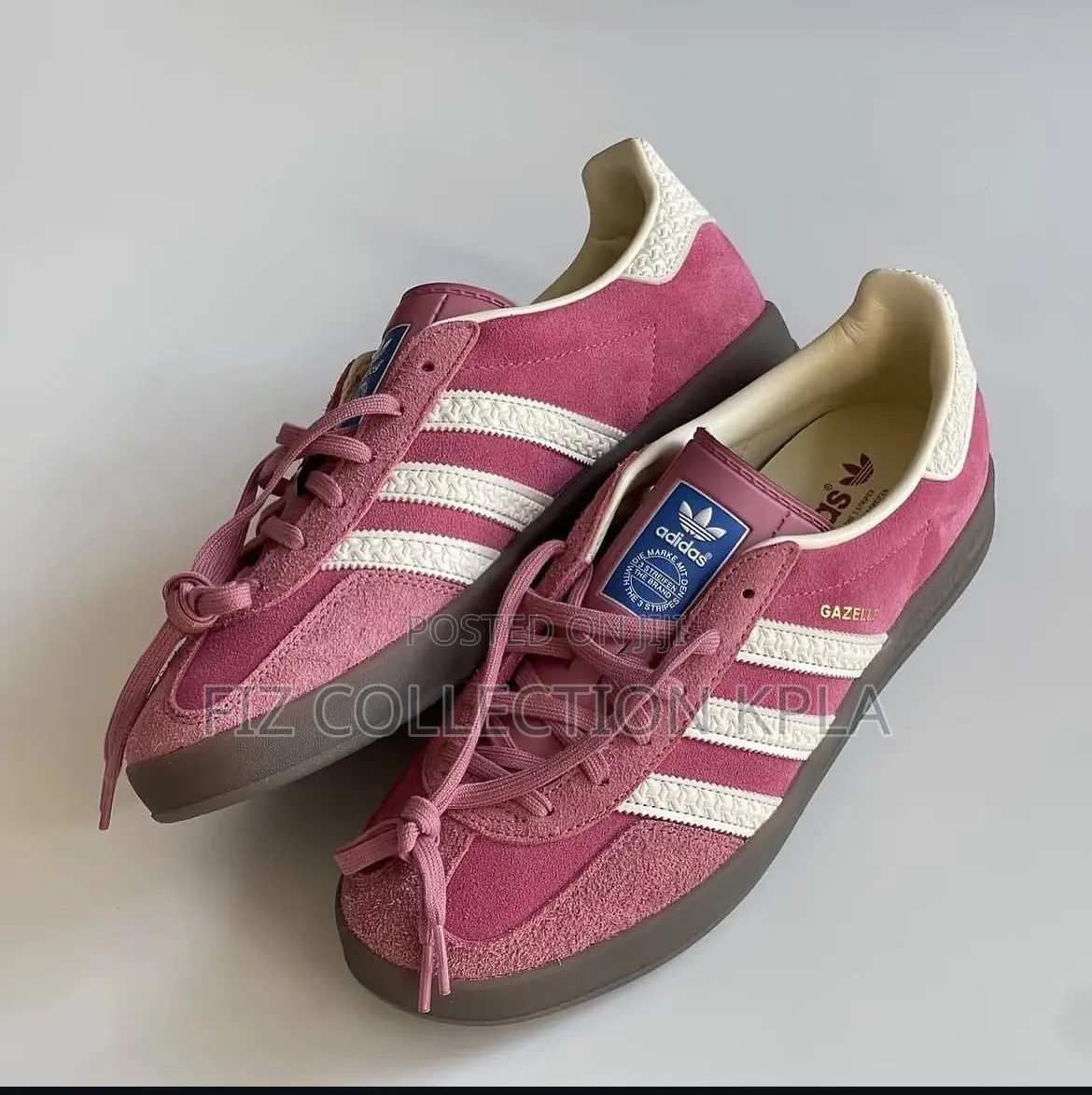 Original Pink Adidas Gazelle Indoor Suede Sneakers