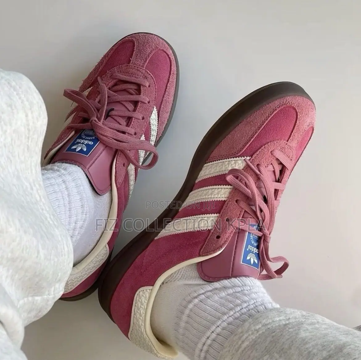 Original Pink Adidas Gazelle Indoor Suede Sneakers