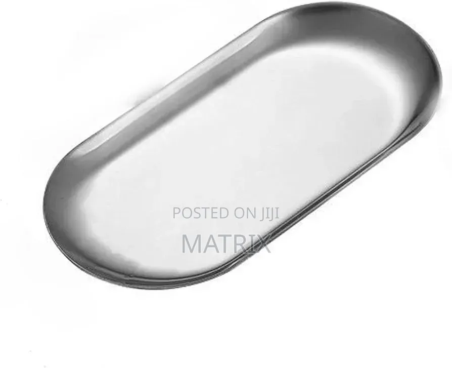Serving Tray Stainless Steel Gold Dining Dessert Plate