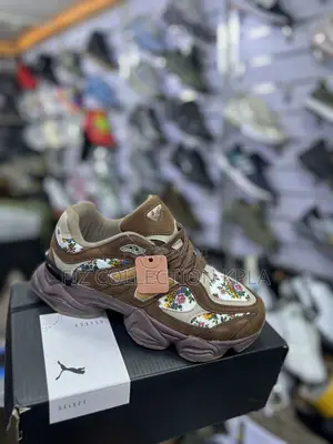 New Balance 9060 Atmos Timeless Beauty Brown Floral Sneakers