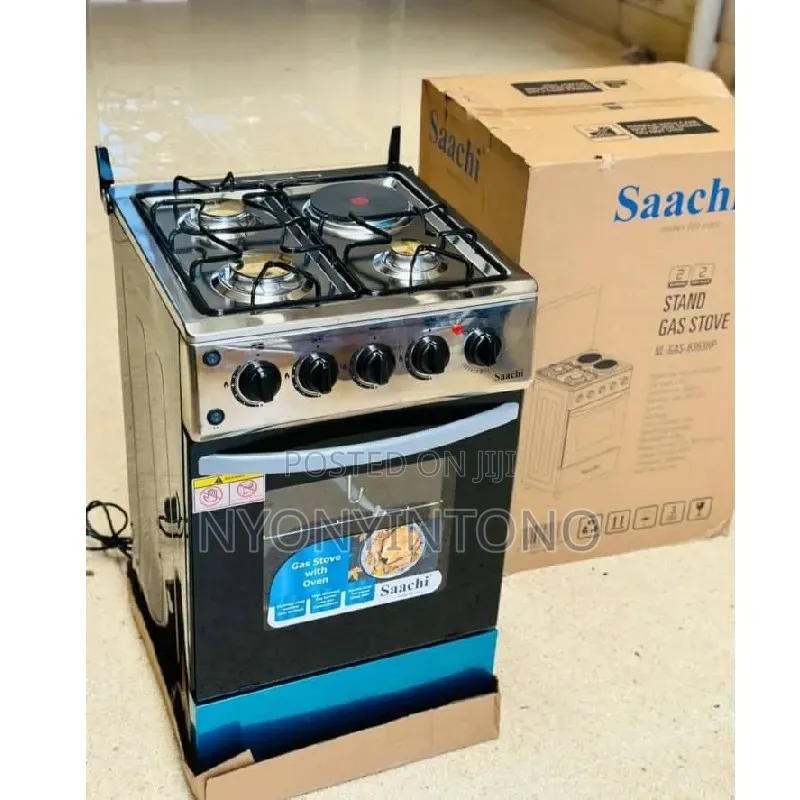 Saachi 3gas + 1electric Oven With Auto Ignition
