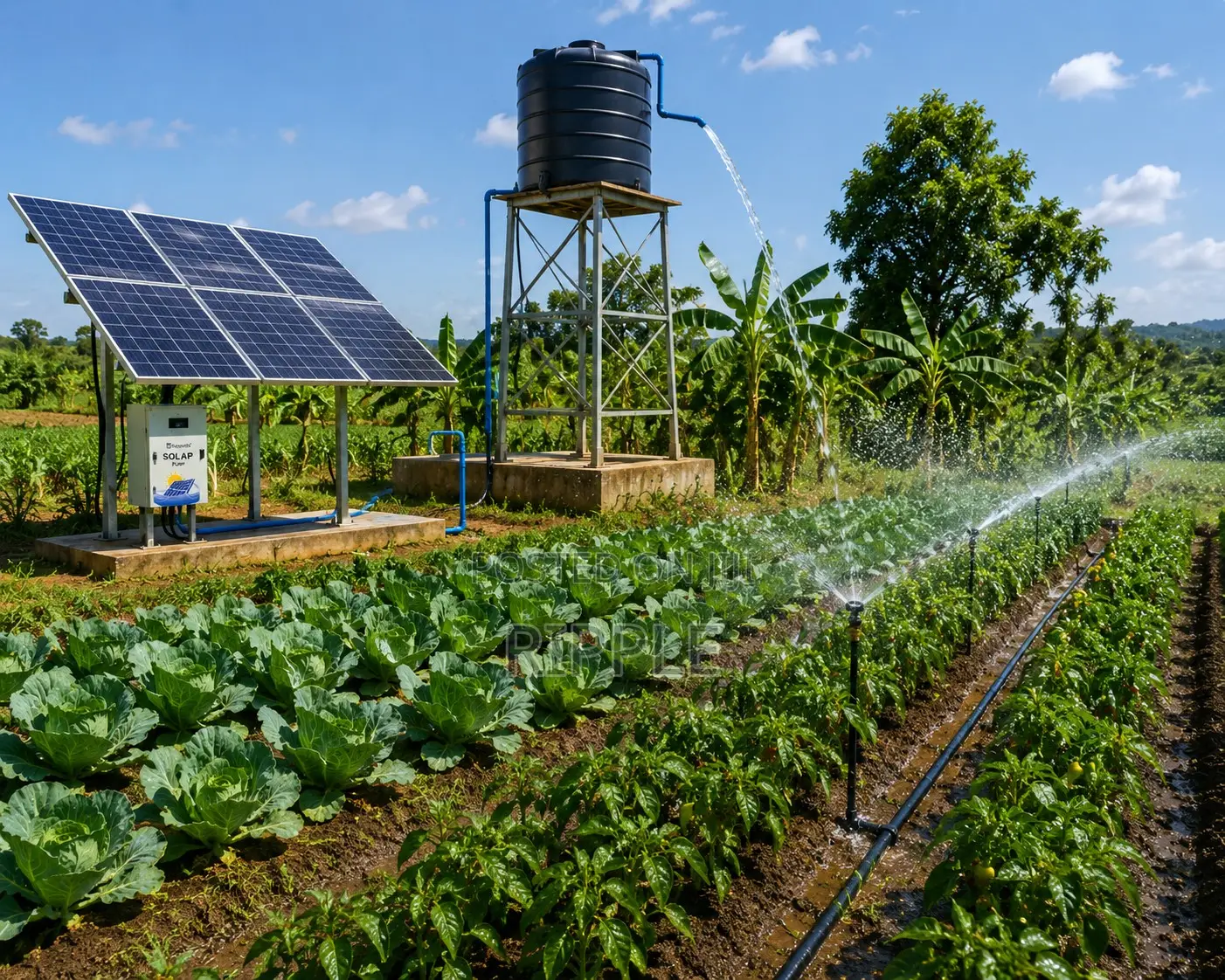 1500W AC/DC Solar Borehole Pump 135m Head 6,000l/H Deep Well Pump