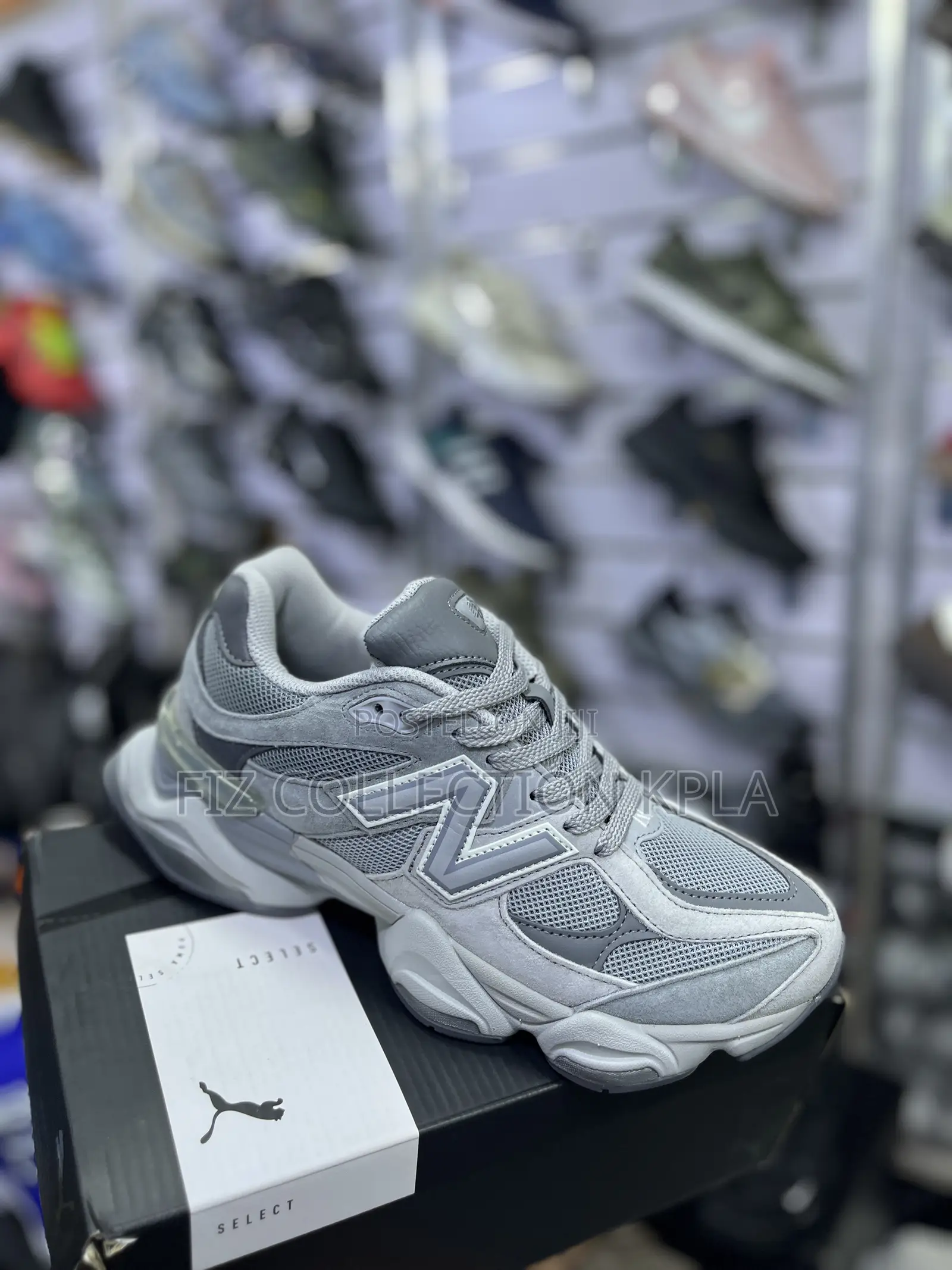 Original Grey New Balance 9060 Chunky Sneakers
