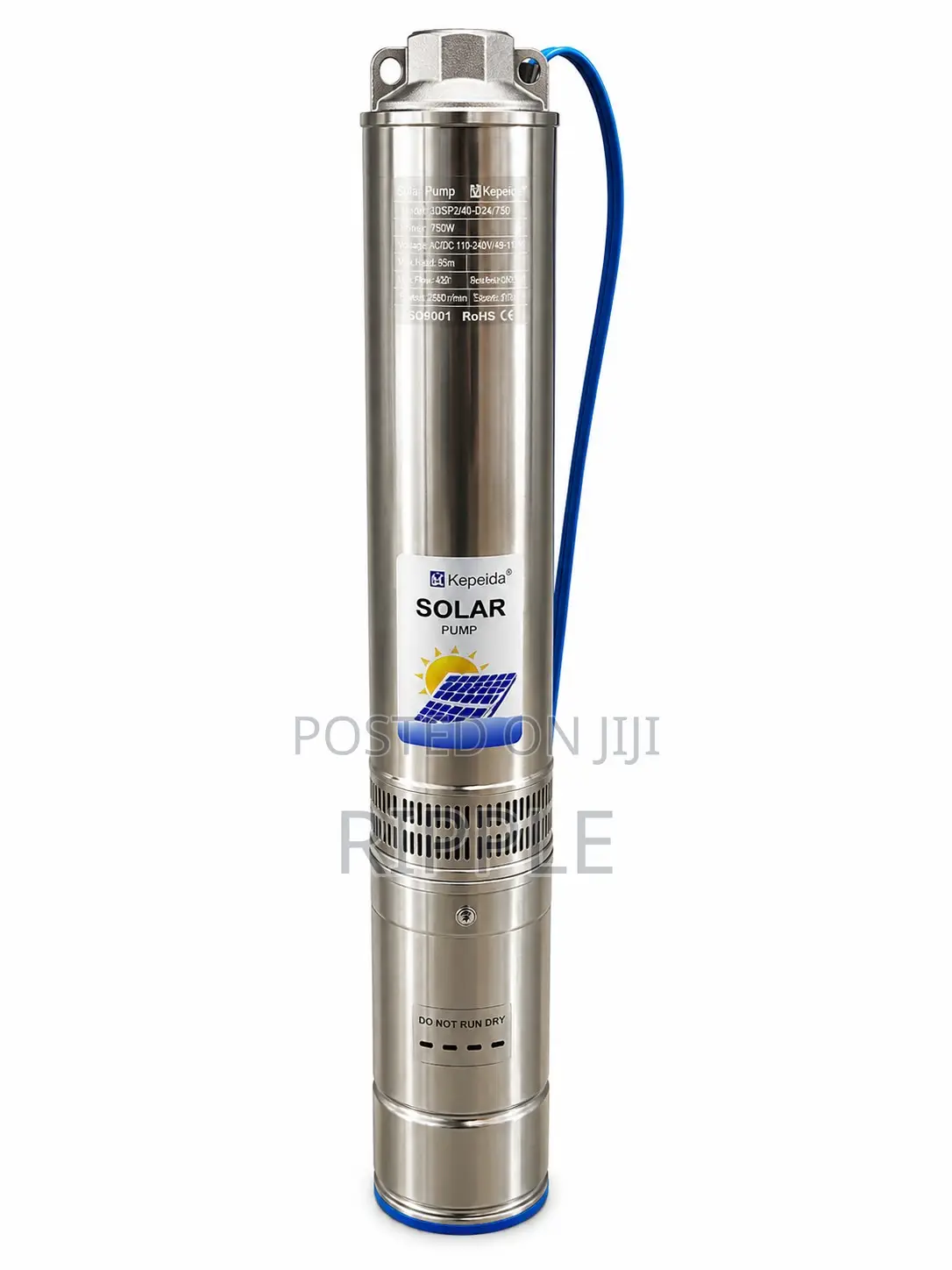 400W Solar Borehole Pump 40m Head 4,000l/H 24V Deep Well Water Pump
