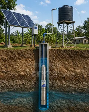 400W Solar Borehole Pump 40m Head 4,000l/H 24V Deep Well Water Pump