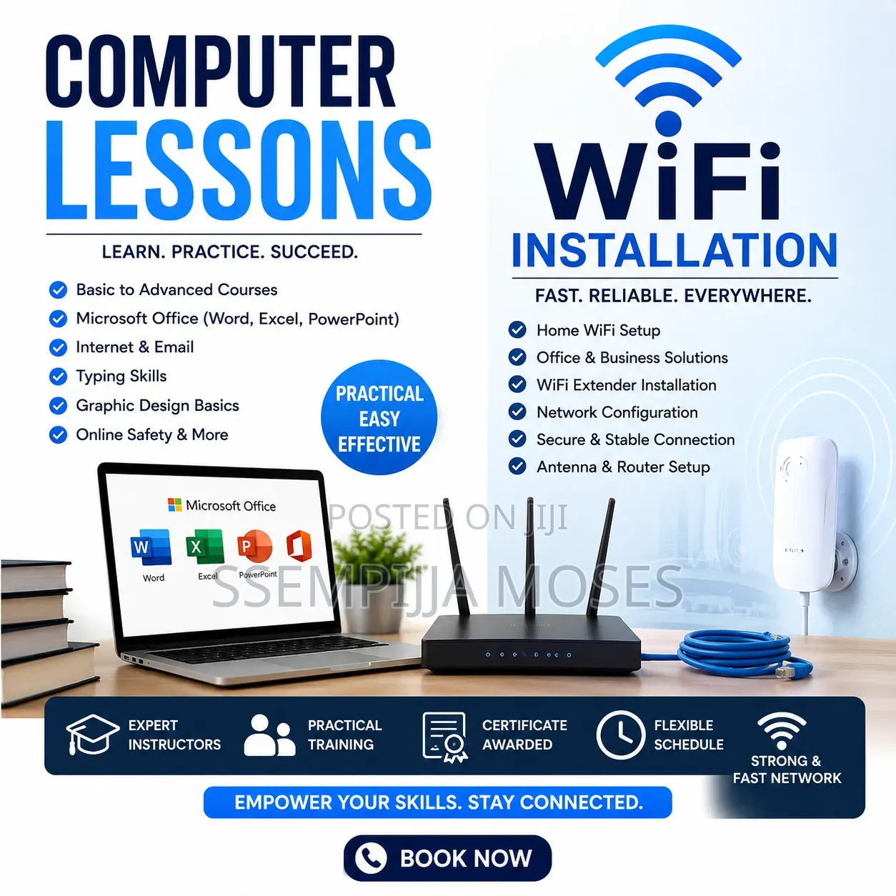 Professional Computer Lessions and Wifi Installation Services