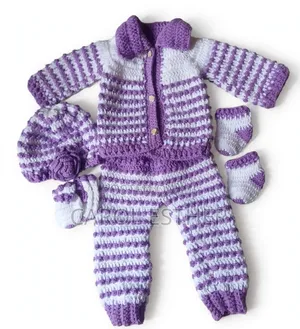 New Handmade Baby Crochet 5 Pieces Warm and Soft 0-12months