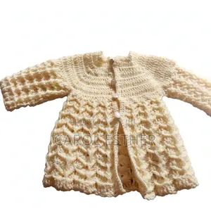 New Handmade Baby Crochet Cardigan 0-12months Cream/Off White