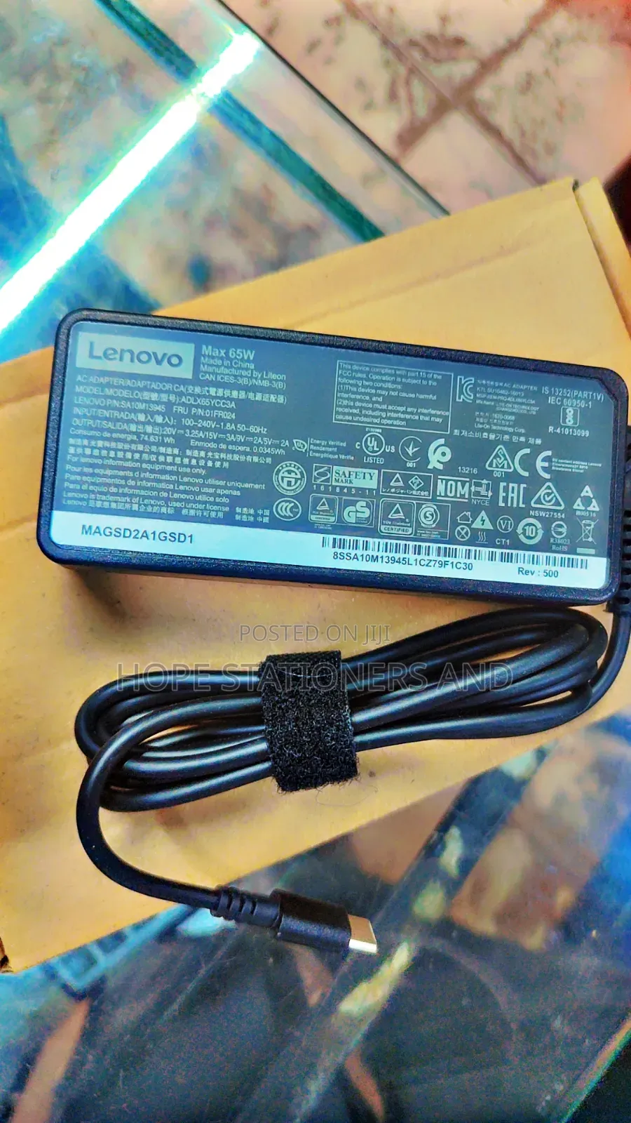 Lenovo Type C Laptop Charger - 65w
