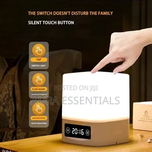 Rechargeable LED Desk Lamp With Digital Clock