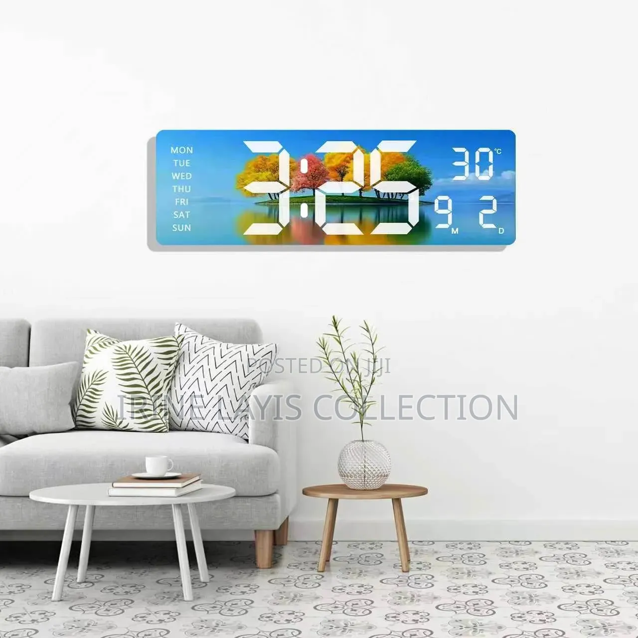 Repctangular Digital Wall Clock.