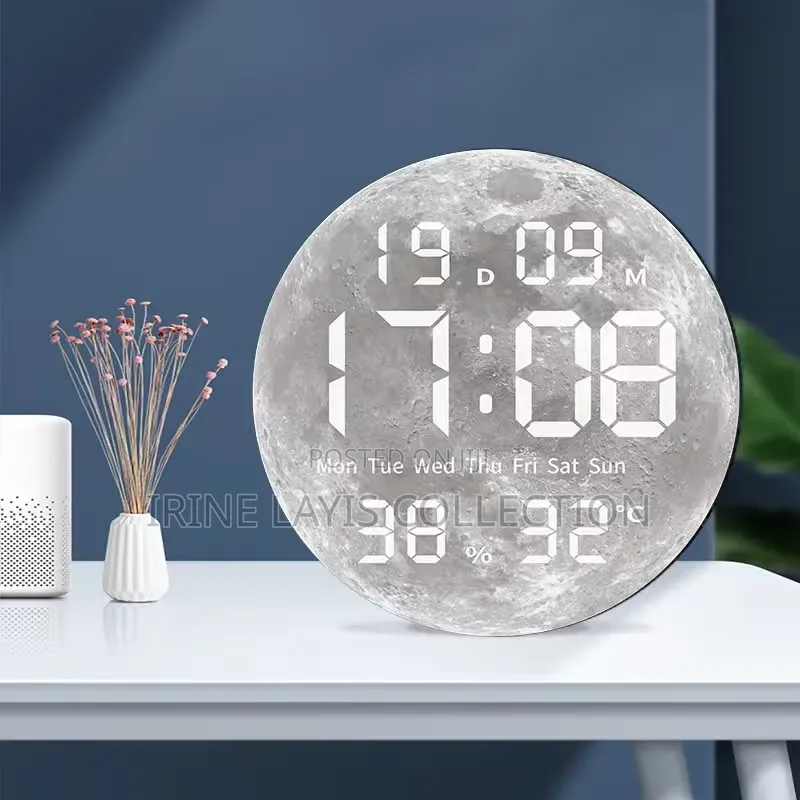 Round Digital LED Wall Clock