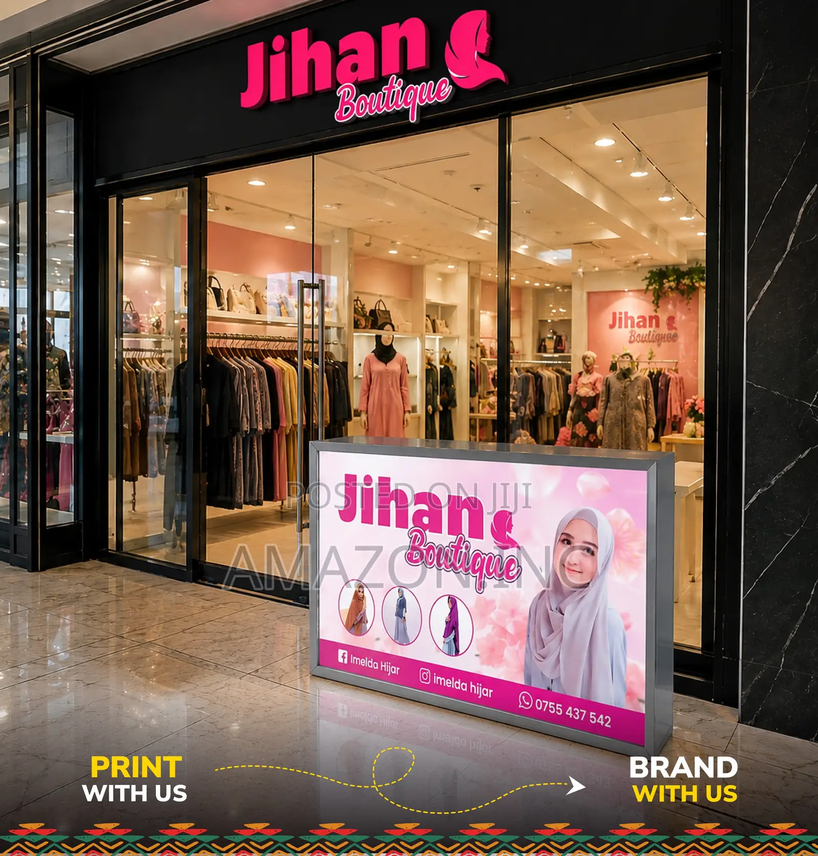 Shop Signage Light Box + Free Receipt Book