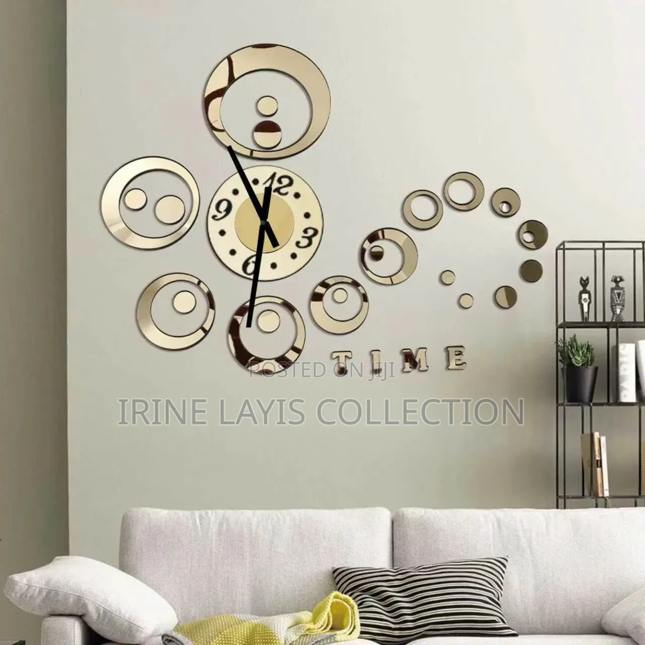 Modern DIY 3D Acrylic Mirror Wall Sticker Clock