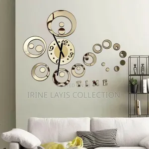 Modern DIY 3D Acrylic Mirror Wall Sticker Clock