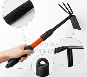 2-in-1 Garden Hoe and 3-Prong Hand Cultivator