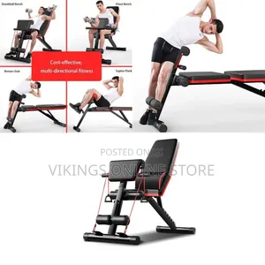 Adjustable, Foldable Multi-Functional Weight Bench Padding - Red Trim,