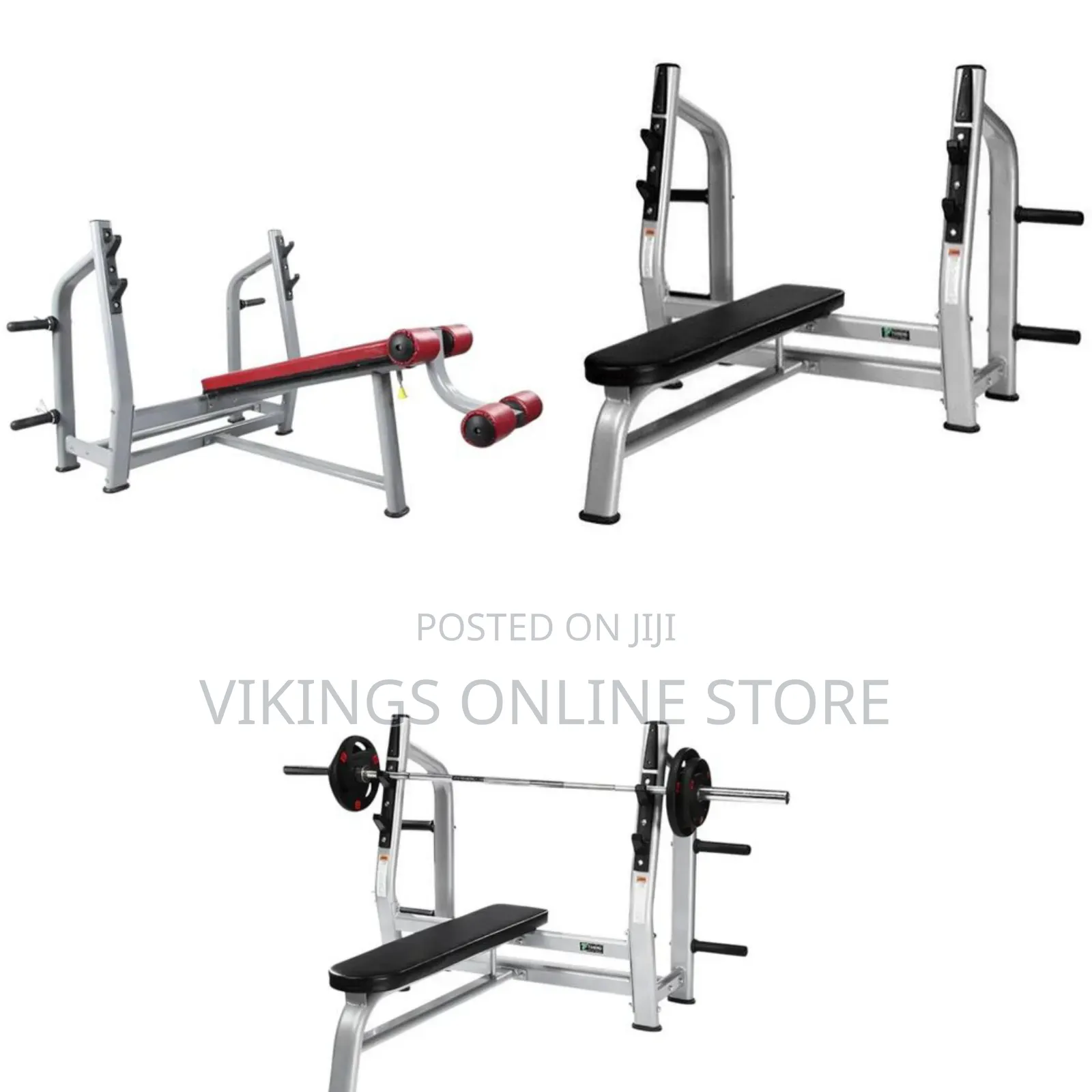 Commercial-Grade Olympic Flat Bench Press Rack
