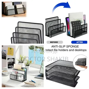Vertical Metal Mesh Desk Organiser