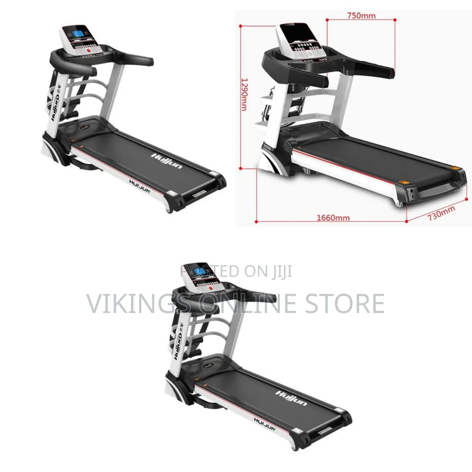 Motorized Electric Treadmill With a Digital Console, Side Handlebars