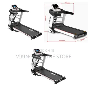 Motorized Electric Treadmill With a Digital Console, Side Handlebars