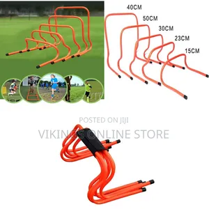 Set of Five Bright Orange Speed and Agility Training Hurdles