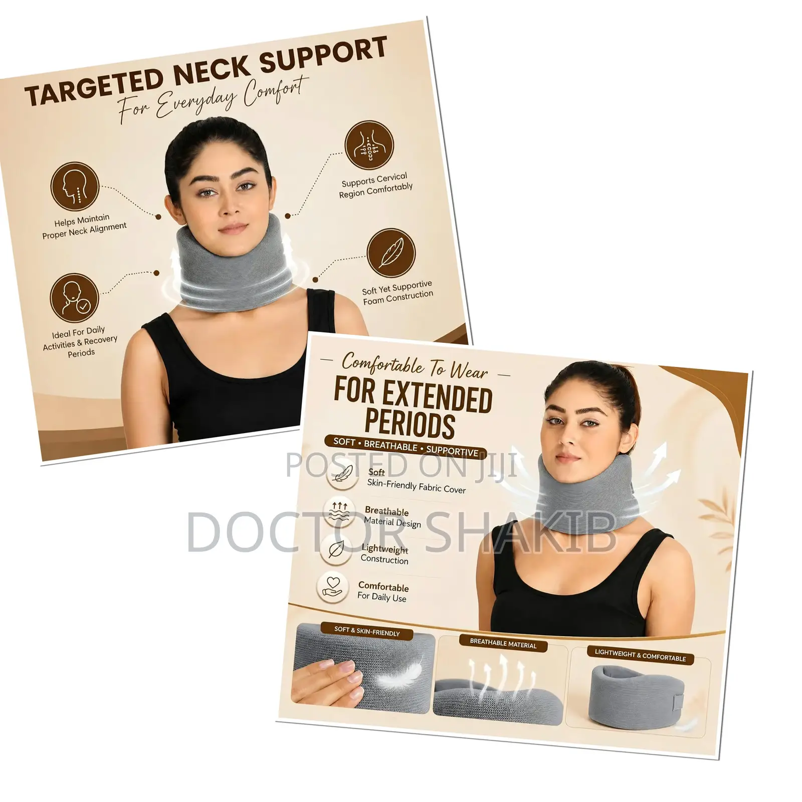 Soft Cervical Collar Adjustable Neck Support Brace