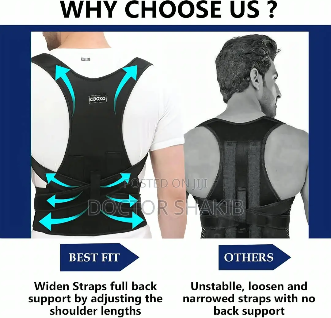 Adjustable Shoulder Straightener for Improving Back Posture