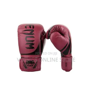 Venum Challenger 2.0 Boxing Gloves in a Burgundy and Black Colorway