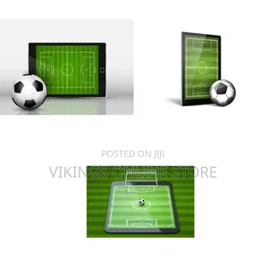 Digital Graphic of a Football Field Rendered on a Tablet Screen