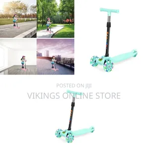 Light-Up 3-Wheel Kick Scooter for Kids in a Light Blue or Mint Green