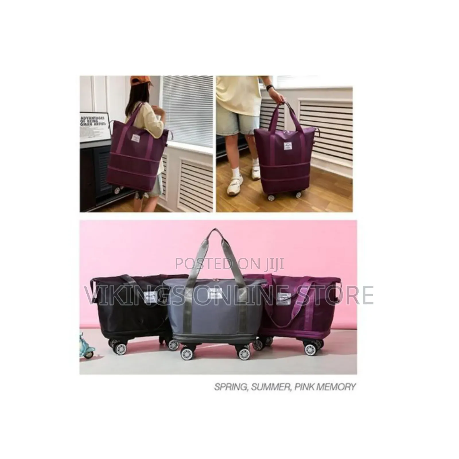 Expandable, Foldable Rolling Travel Duffel Bag