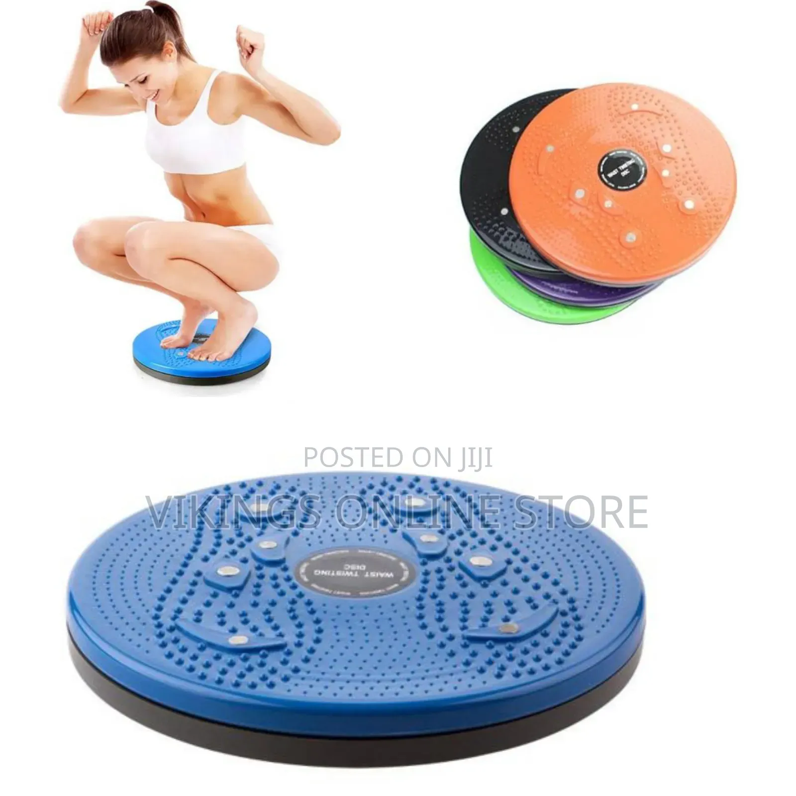 Plastic Waist Twisting Disc With Textured Foot Pads and Acupressure