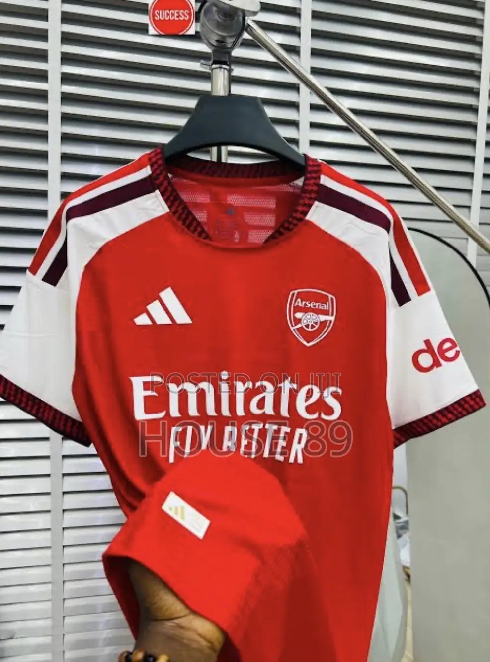 Red and White Arsenal FC 26/27 Home Shirt