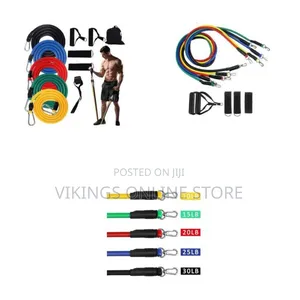 11-Piece Resistance Band Set Stackable Elastic Tubes