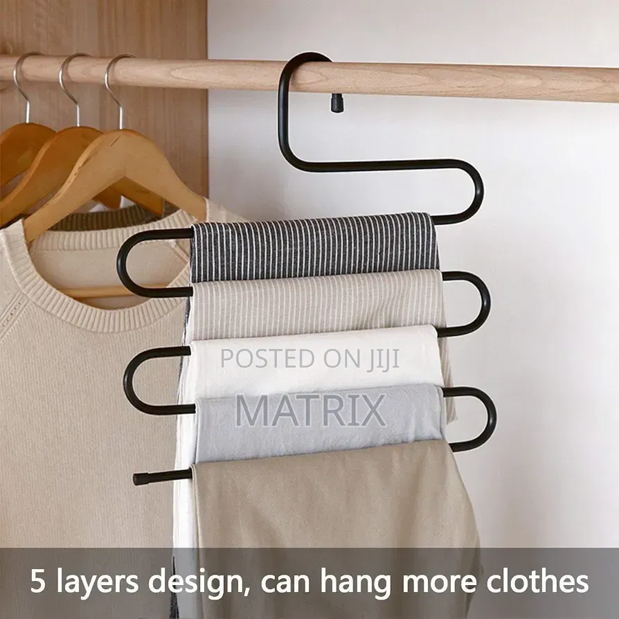 Pants Trousers Scarf Hanger - 5-Layer Metallic
