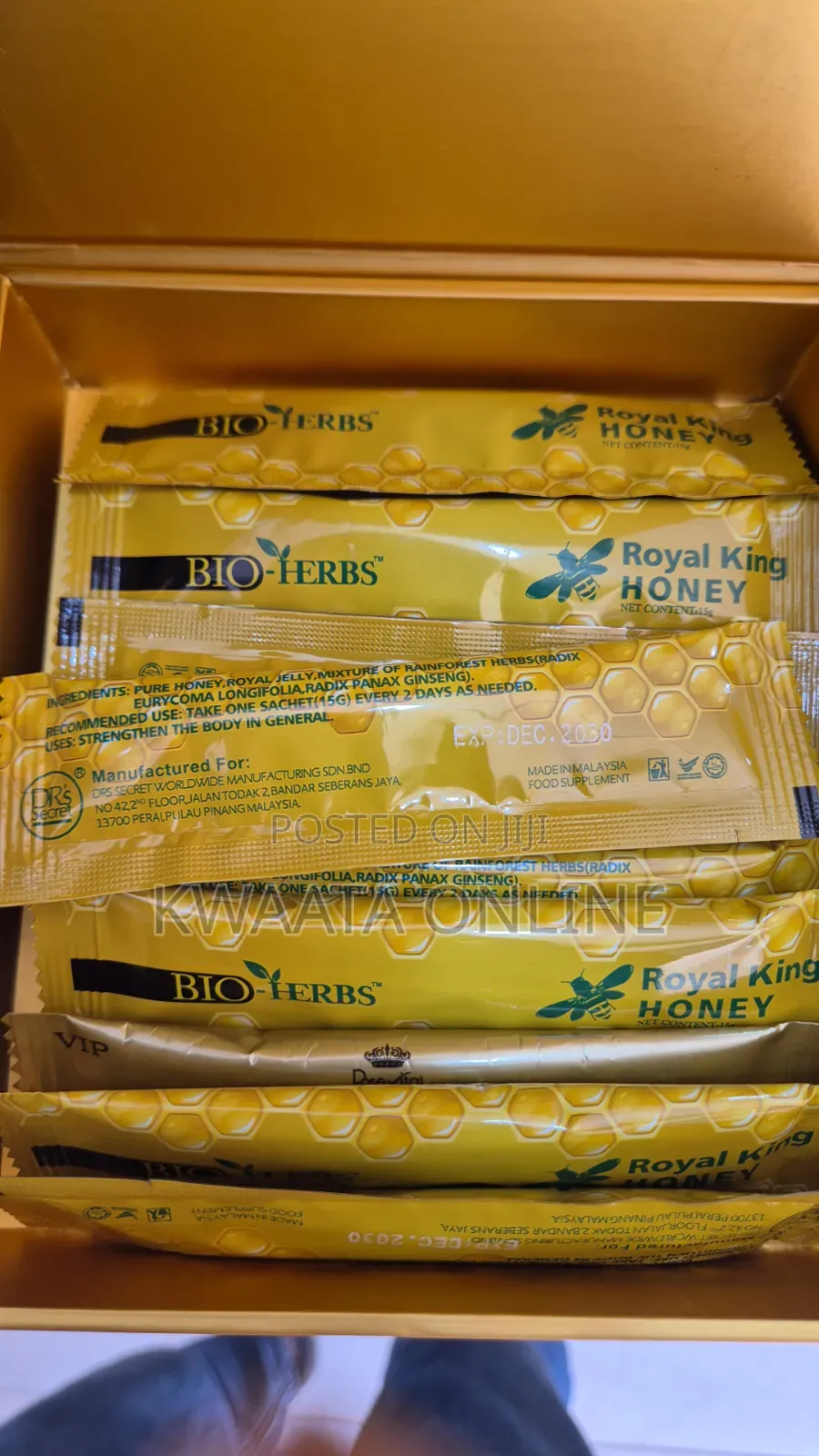 BIO HERBS ROYAL KING HONEY Sex Drive Stamina Way (20 PC in Box, 15g)